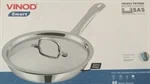 מחבת נירוסטה מקצועית אינדוקציה עם מכסה